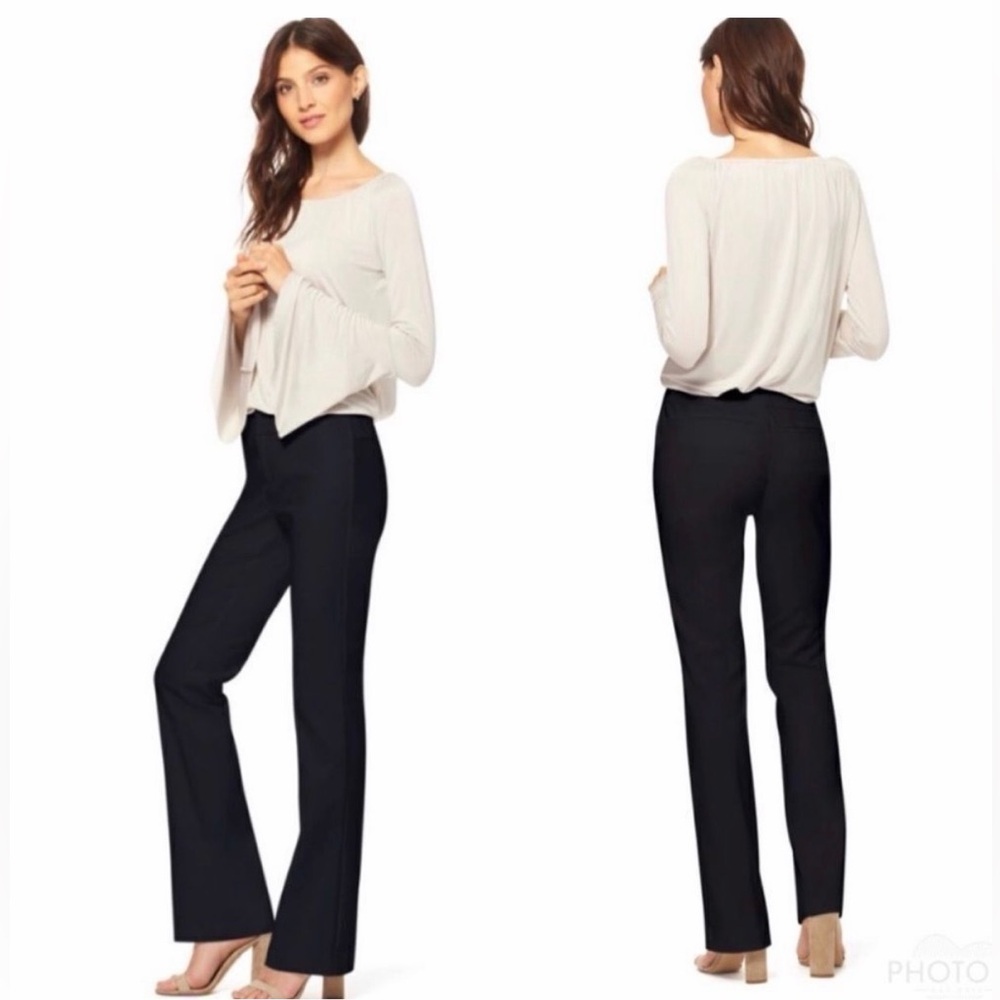 Ecru straight less trousers